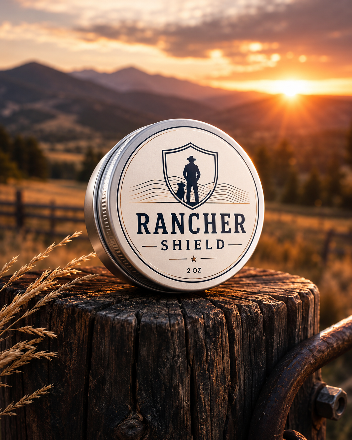 RancherShield Tin at Sunset